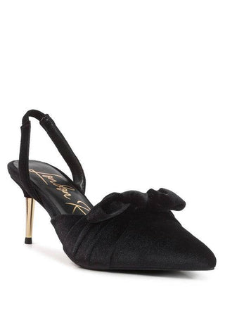 Mayfair Velvet High Heel Mule Sandals - 1985 the VAULT Boutique