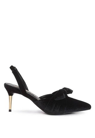 Mayfair Velvet High Heel Mule Sandals - 1985 the VAULT Boutique