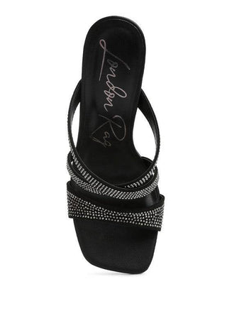 Wapit Rhinestone Embellished Straps Sandals - 1985 the VAULT Boutique