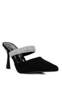 Fauci Diamante Strap Heeled Mules - 1985 the VAULT Boutique