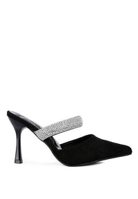 Fauci Diamante Strap Heeled Mules - 1985 the VAULT Boutique