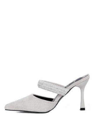 Fauci Diamante Strap Heeled Mules - 1985 the VAULT Boutique