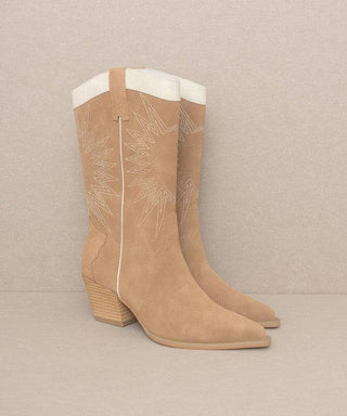 OASIS SOCIETY Halle - Paneled Cowgirl Boots - 1985 the VAULT Boutique