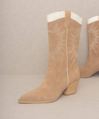 OASIS SOCIETY Halle - Paneled Cowgirl Boots - 1985 the VAULT Boutique