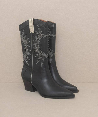 OASIS SOCIETY Halle - Paneled Cowgirl Boots - 1985 the VAULT Boutique