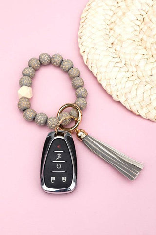 Leopard Beaded Key Ring - 1985 the VAULT Boutique