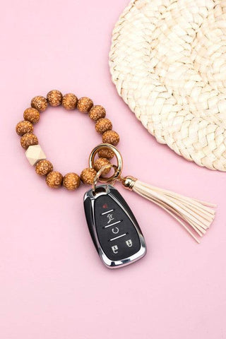 Leopard Beaded Key Ring - 1985 the VAULT Boutique