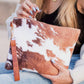 Faux Fur Cow Animal Print Clutch - 1985 the VAULT Boutique