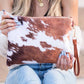 Faux Fur Cow Animal Print Clutch - 1985 the VAULT Boutique