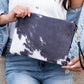 Faux Fur Cow Animal Print Clutch - 1985 the VAULT Boutique