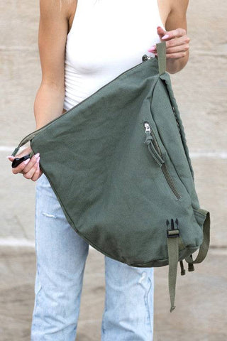 Kai Asymmetric Canvas Backpack - 1985 the VAULT Boutique