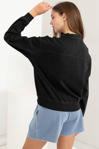 HYFVE Half Zip Drop Shoulder Sweatshirt - 1985 the VAULT Boutique