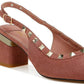 Ameya Stud Emebllished Microfiber Sandals - 1985 the VAULT Boutique