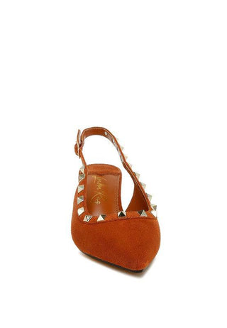 Ameya Stud Emebllished Microfiber Sandals - 1985 the VAULT Boutique