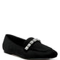 Kyari Velvet Diamante Strap Loafers - 1985 the VAULT Boutique