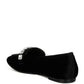 Kyari Velvet Diamante Strap Loafers - 1985 the VAULT Boutique