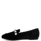 Kyari Velvet Diamante Strap Loafers - 1985 the VAULT Boutique