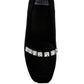 Kyari Velvet Diamante Strap Loafers - 1985 the VAULT Boutique