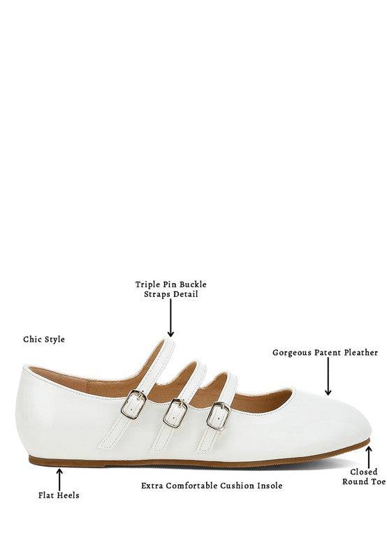 Macarina Triple Strap Mary Jane Sandals - 1985 the VAULT Boutique