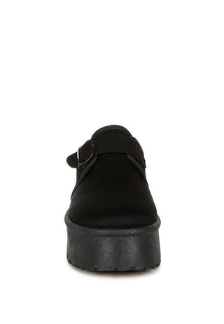 Mayfield Buckle Strap Fur Platform Classic Slip-On - 1985 the VAULT Boutique