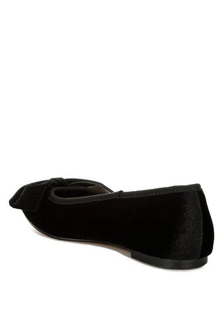 Pothos Luxurious Velvet Bow Ballerinas - 1985 the VAULT Boutique