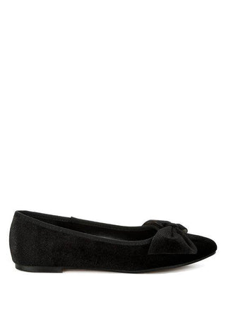 Pothos Luxurious Velvet Bow Ballerinas - 1985 the VAULT Boutique