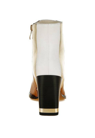 Stemon Three Tone Block Heel Boots - 1985 the VAULT Boutique