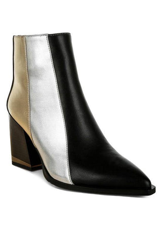 Stemon Three Tone Block Heel Boots - 1985 the VAULT Boutique