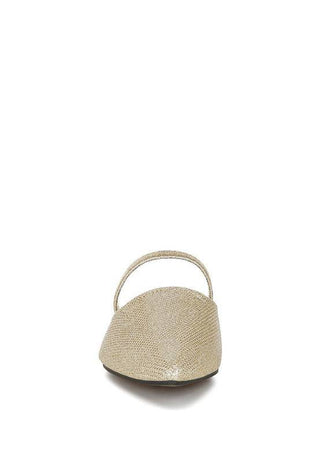 Twiggy Glitter Faux Leather Flat Mules - 1985 the VAULT Boutique