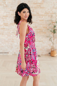 Bless Your Heart V-Neck Dress in Neon Fuchsia - Happily Ever Atchison Shop Co.