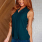 Matter of Fact Pleat Front Sleeveless Blouse in Sea Green - 1985 the VAULT Boutique