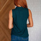 Matter of Fact Pleat Front Sleeveless Blouse in Sea Green - 1985 the VAULT Boutique