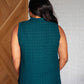 Matter of Fact Pleat Front Sleeveless Blouse in Sea Green - 1985 the VAULT Boutique