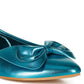 Bromelia Metallic Pleather Bow Ballerinas - 1985 the VAULT Boutique
