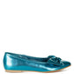 Bromelia Metallic Pleather Bow Ballerinas - 1985 the VAULT Boutique