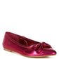 Bromelia Metallic Pleather Bow Ballerinas - 1985 the VAULT Boutique