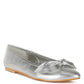 Bromelia Metallic Pleather Bow Ballerinas - 1985 the VAULT Boutique