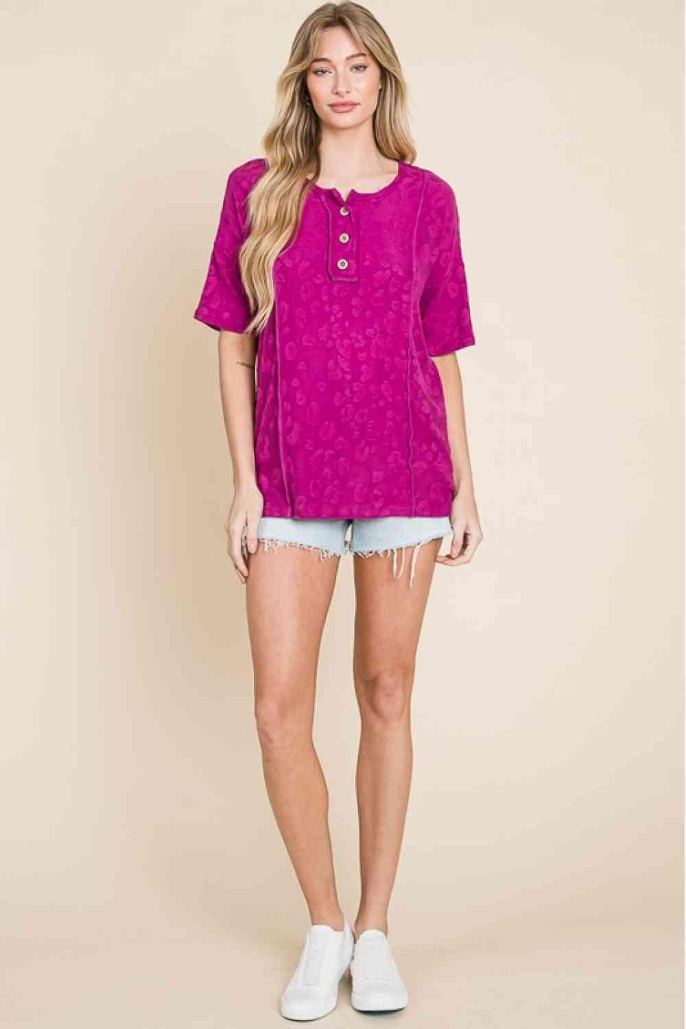 BOMBOM At The Fair Animal Textured Top - Happily Ever Atchison Shop Co.