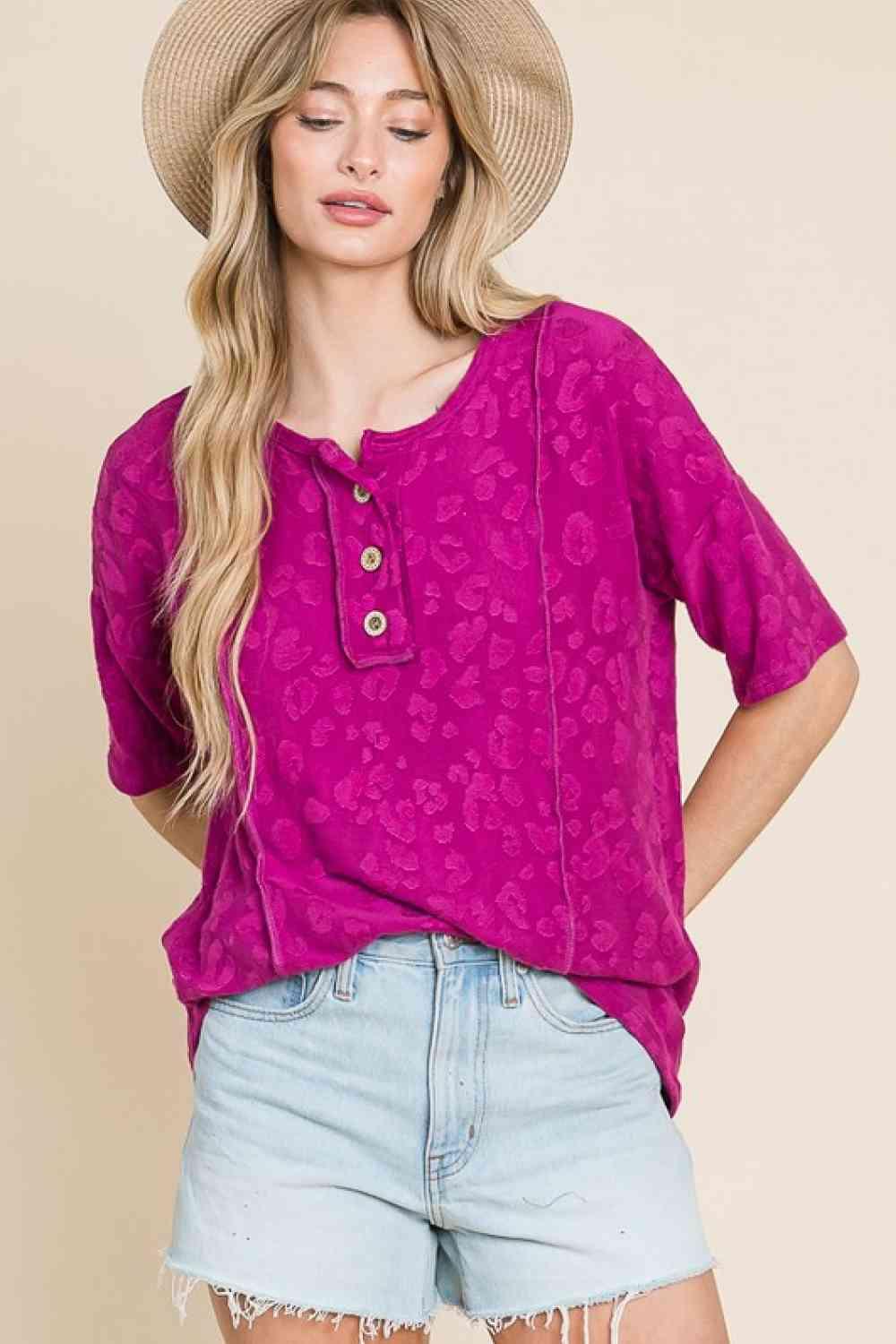 BOMBOM At The Fair Animal Textured Top - Happily Ever Atchison Shop Co.