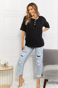 BOMBOM At The Fair Animal Textured Top in Black - Happily Ever Atchison Shop Co.