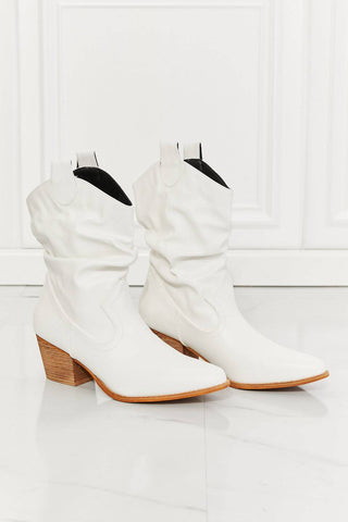 MMShoes Better in Texas Scrunch Cowgirl Boots in White - 1985 the VAULT Boutique