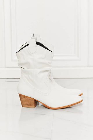 MMShoes Better in Texas Scrunch Cowgirl Boots in White - 1985 the VAULT Boutique