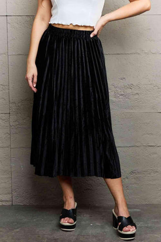 Ninexis Accordion Pleated Flowy Midi Skirt - 1985 the VAULT Boutique