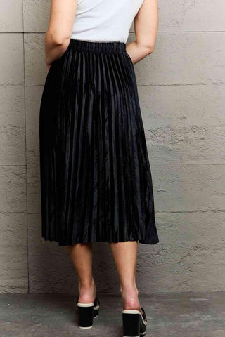 Ninexis Accordion Pleated Flowy Midi Skirt - 1985 the VAULT Boutique