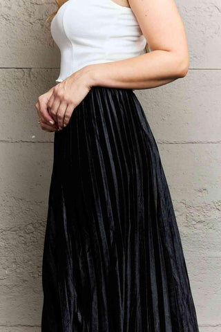 Ninexis Accordion Pleated Flowy Midi Skirt - 1985 the VAULT Boutique