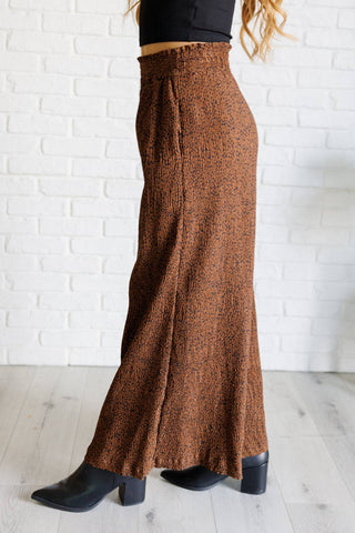 Harmony High Rise Wide Leg Pants in Brown - 1985 the VAULT Boutique