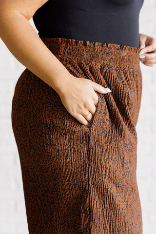 Harmony High Rise Wide Leg Pants in Brown - 1985 the VAULT Boutique