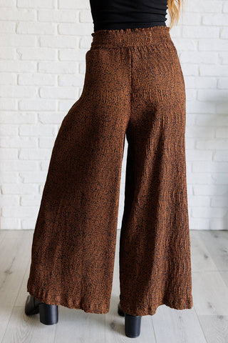 Harmony High Rise Wide Leg Pants in Brown - 1985 the VAULT Boutique