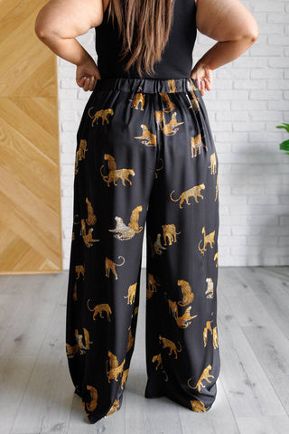 Legendary in Leopard Satin Wide Leg Pants - 1985 the VAULT Boutique