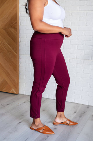 Magic Ankle Crop Skinny Pants in Wine - 1985 the VAULT Boutique